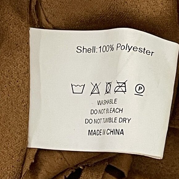 NWT Relish Noless Brown Fringe Tie Lightweight Soft Faux Suede Vest Medium M - Picture 4 of 6